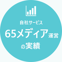 自社サービス65メディア運営の実績